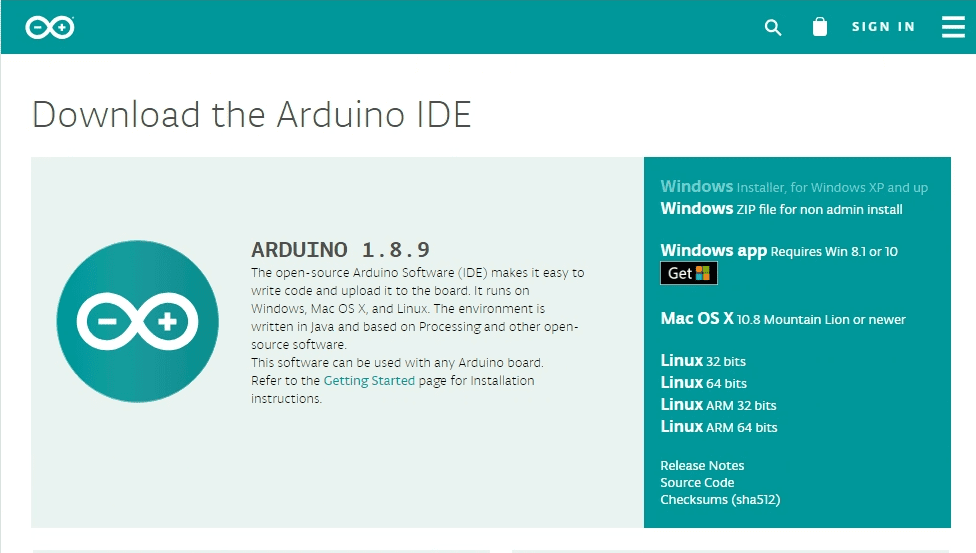 arduino download page